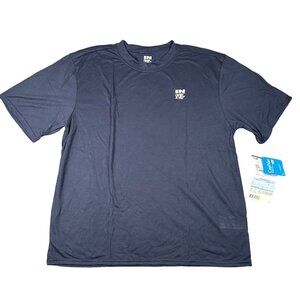 Vtg Insport Shirt Mens L Navy Blue Short Sleeve Endurance Tee Coolmax Polyester